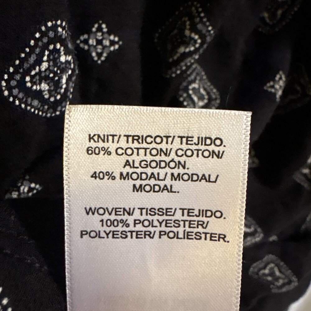 Lucky Brand Black and White Printed Ruffle Tank Top - Picture 6 of 7